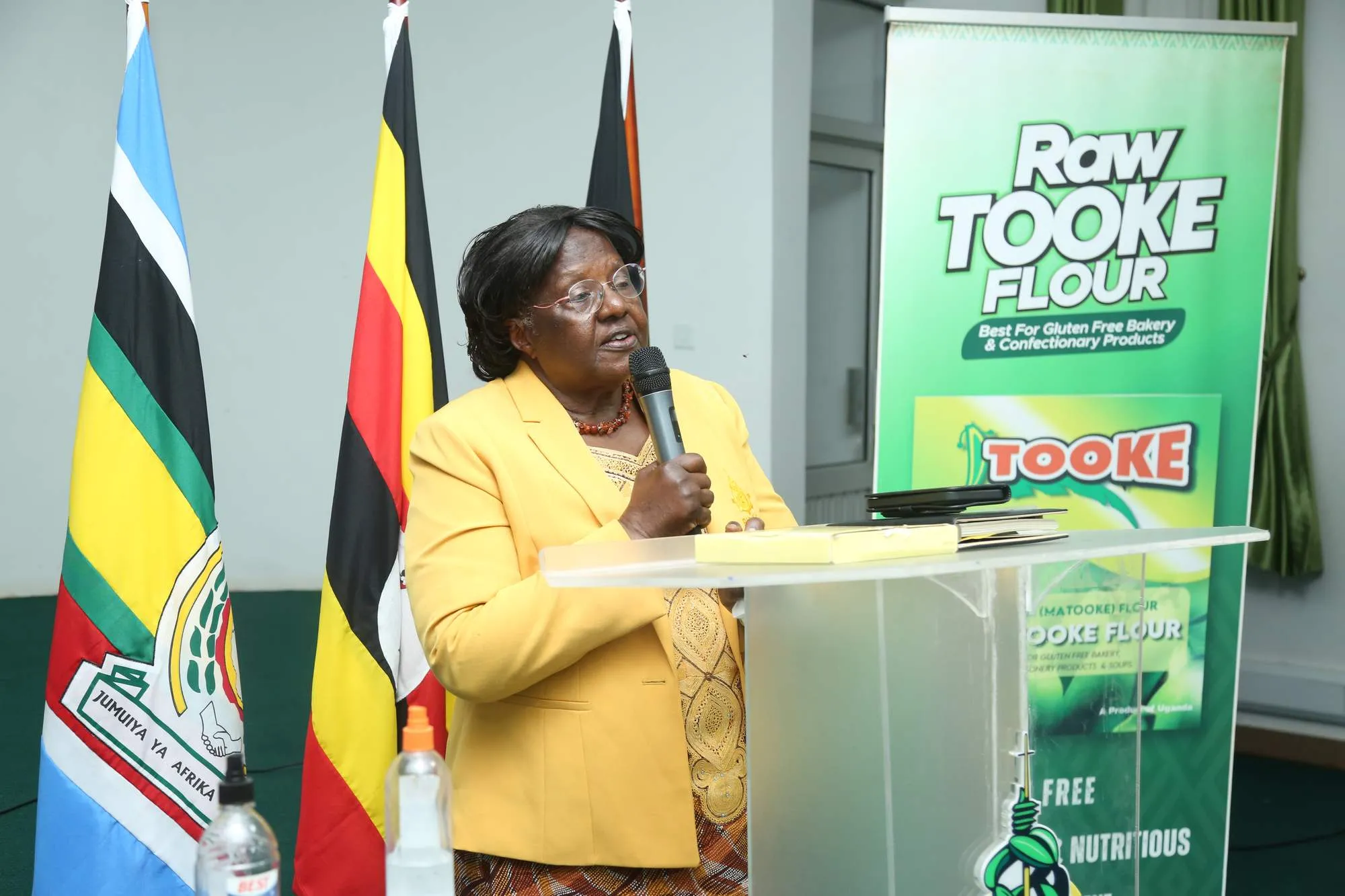 Rev. Prof. Florence Isabirye Muranga, Director General of BIRDC, speaking at an event